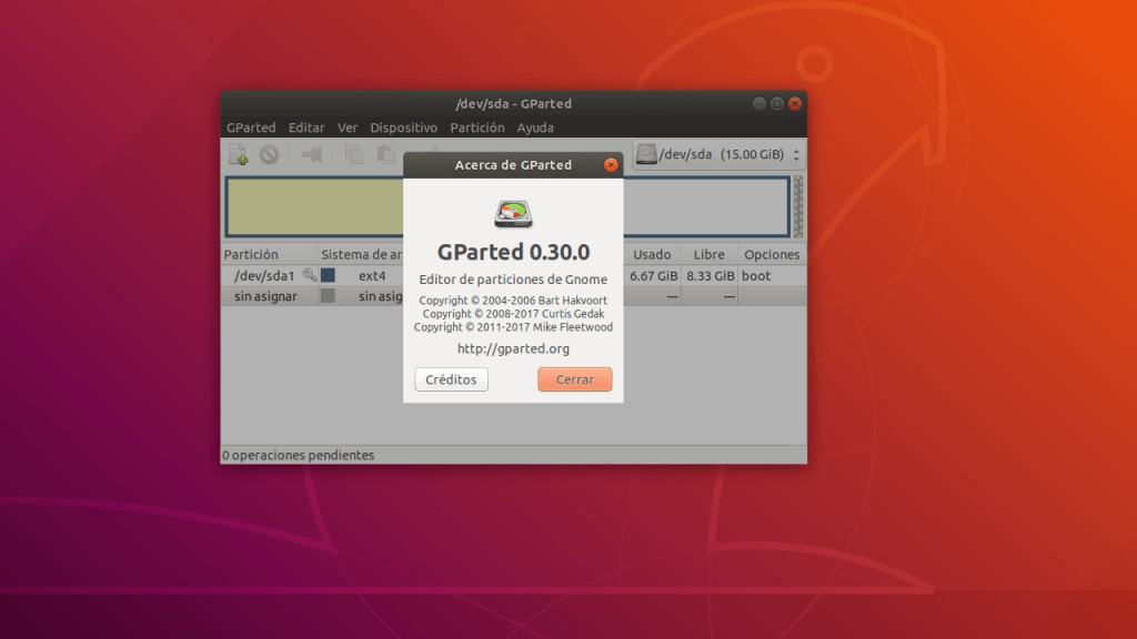 Como Crear y Editar Particiones desde Linux con GParted