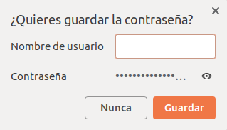 Chromium. Guardar contraseña