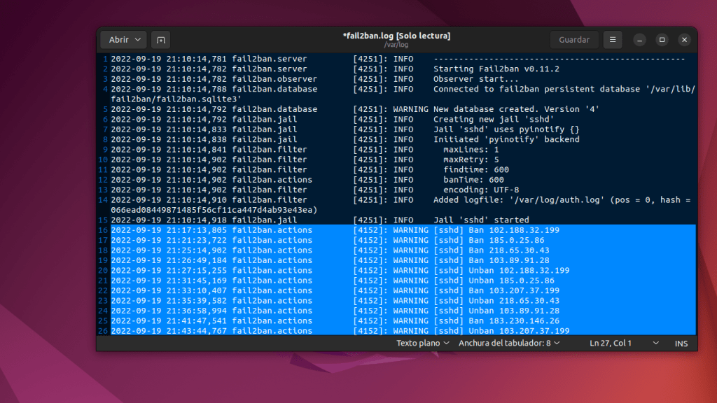 Fail2Ban. Como Configurarlo en GNU/Linux para Prevenir Ataques de Fuerza Bruta