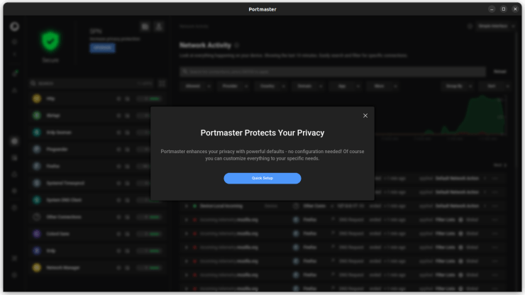 Portmaster. Setup Inicial