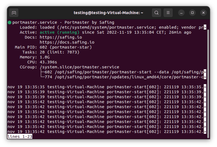 Systemctl Comprobar Servicio Portmaster