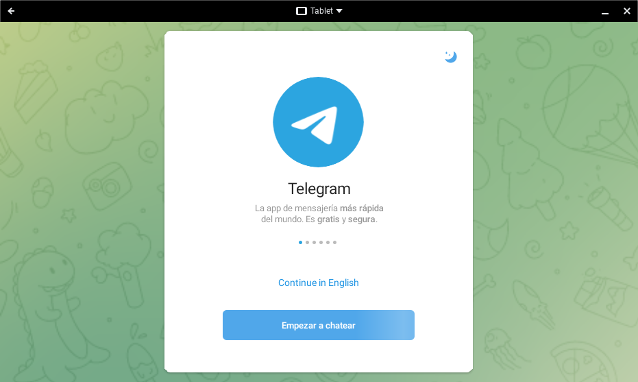 ChromeOS. Android App Telegram